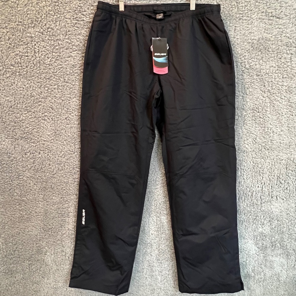 Bauer Team Women's XL Lightweight Hockey Warm Up Pants Black NWT Scotchguard